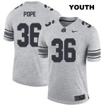 Youth NCAA Ohio State Buckeyes K'Vaughan Pope #36 College Stitched Authentic Nike Gray Football Jersey UG20O35BT